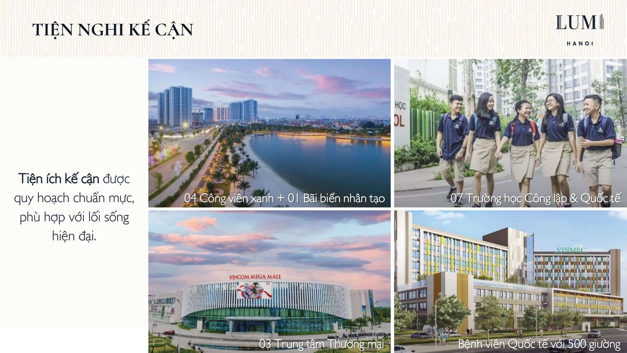 Tien Ich Ke Can Lumi Hanoi Duoc Quy Hoach Chuan Muc Phu Hop Voi Loi Song Hien Dai