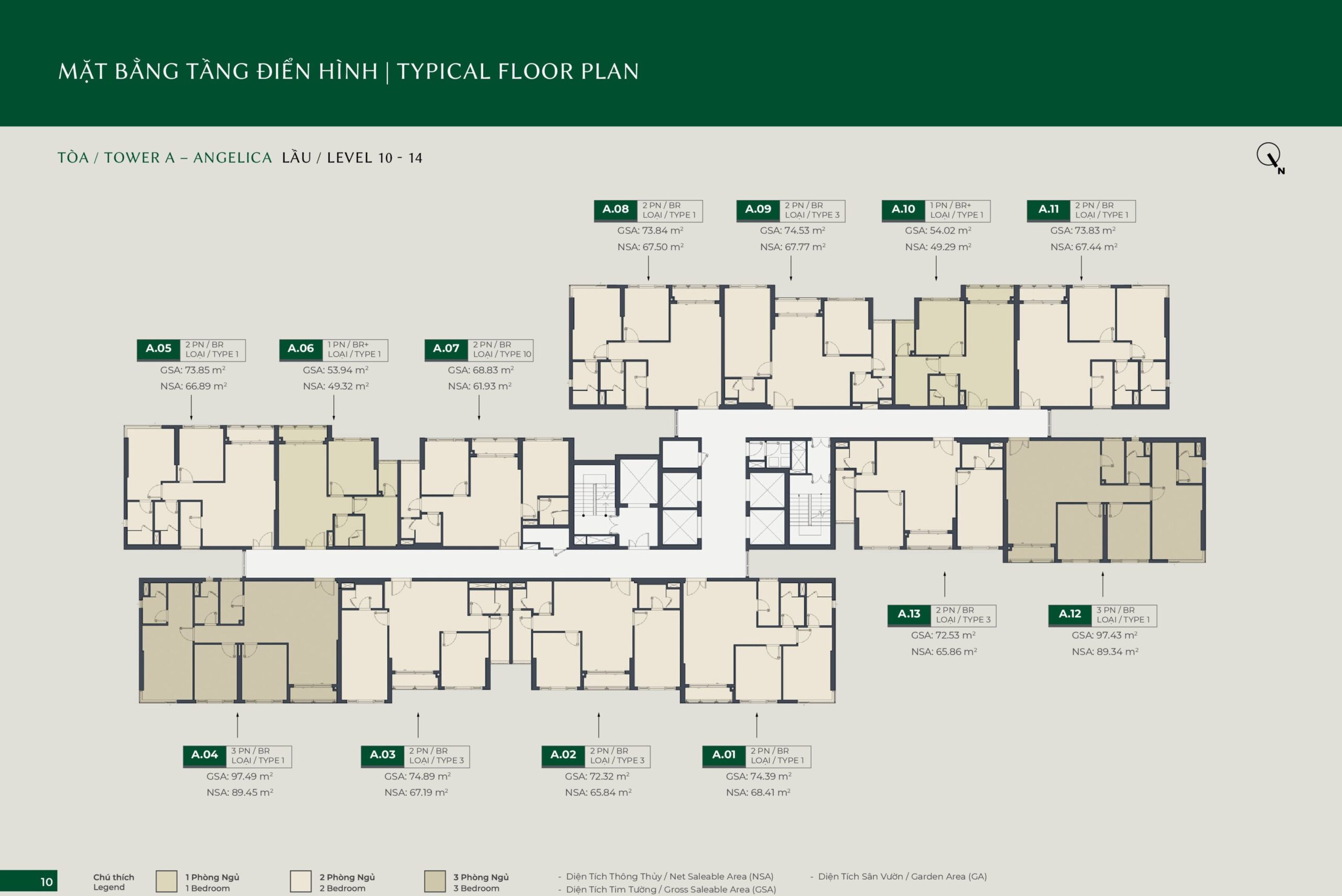 Layout Mặt Bằng Căn Hộ Lumiere Boulevard Toà A Toà Angelica Tầng 10 14 Bán Và Cho Thuê Căn Hộ Lumiere Boulevard Toà A Toà Angelica Masterise Homes Scaled