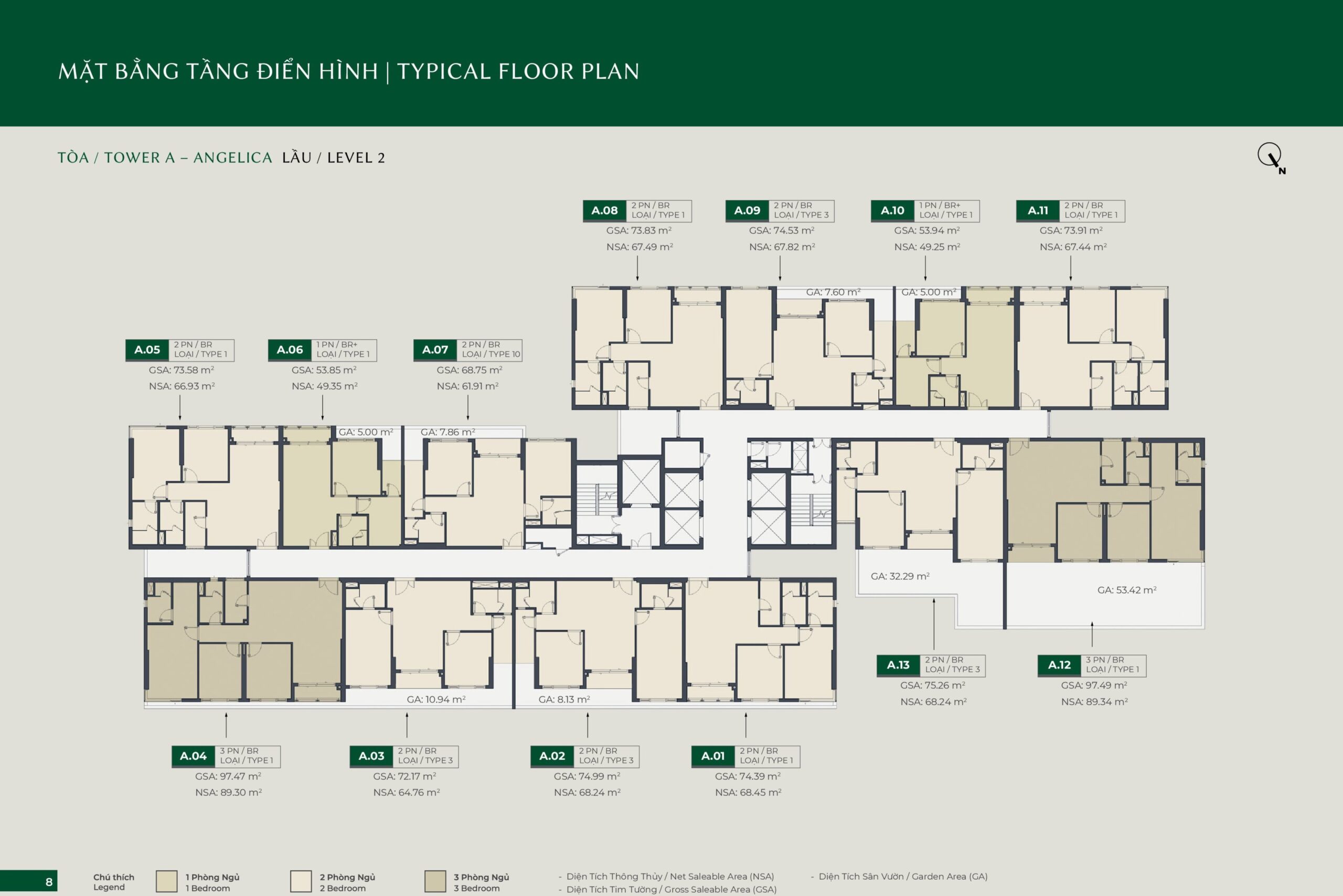 Layout Mặt Bằng Căn Hộ Lumiere Boulevard Toà A Toà Angelica Tầng 2 Bán Và Cho Thuê Căn Hộ Lumiere Boulevard Toà A Toà Angelica Masterise Homes Scaled