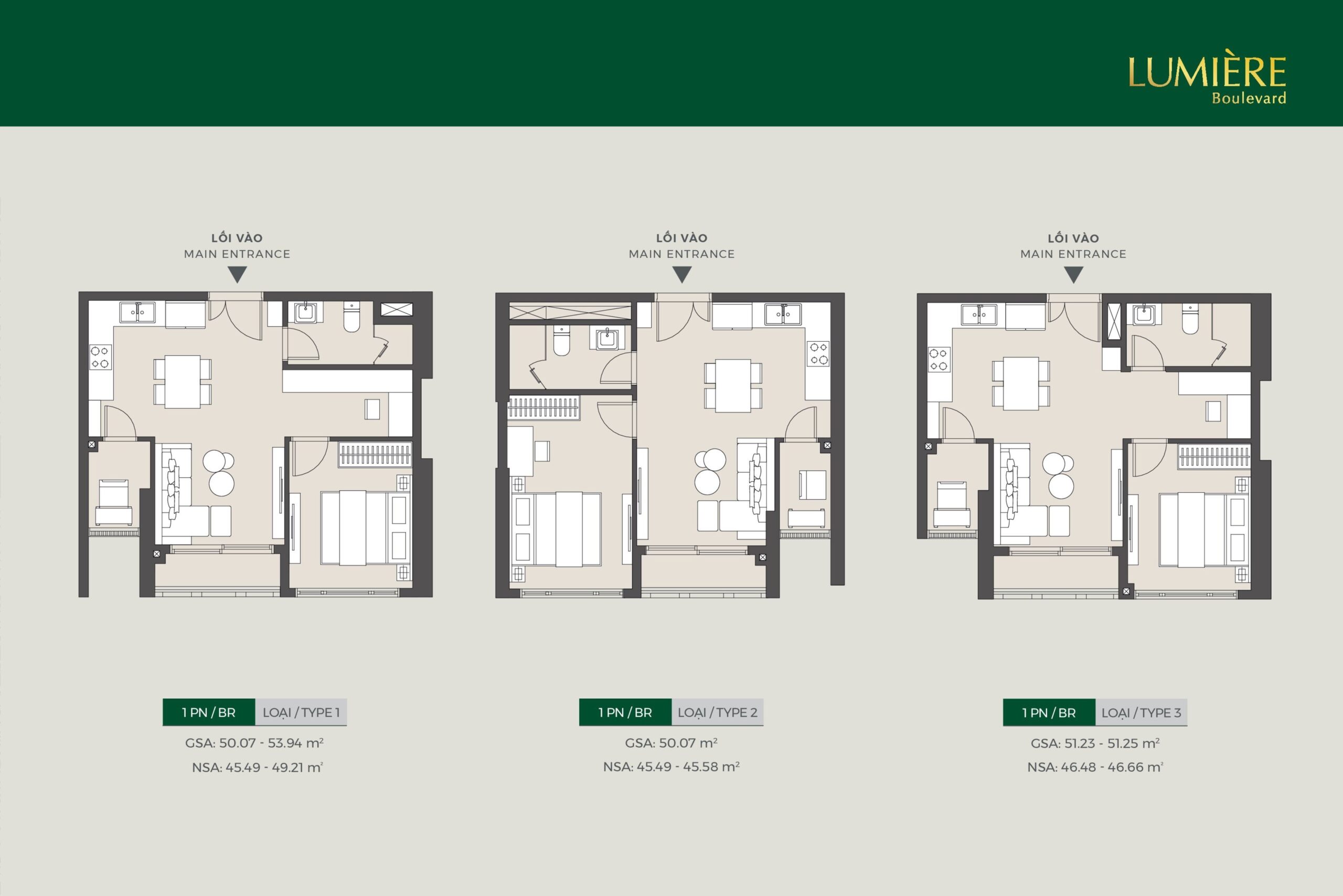 Layout Mặt Bằng Chi Tiết Căn Hộ 1 Phòng Ngủ Lumiere Boulevard Bán Và Cho Thuê Căn Hộ 1 Phòng Ngủ Lumiere Boulevard Masterise Homes Quận 9 Scaled