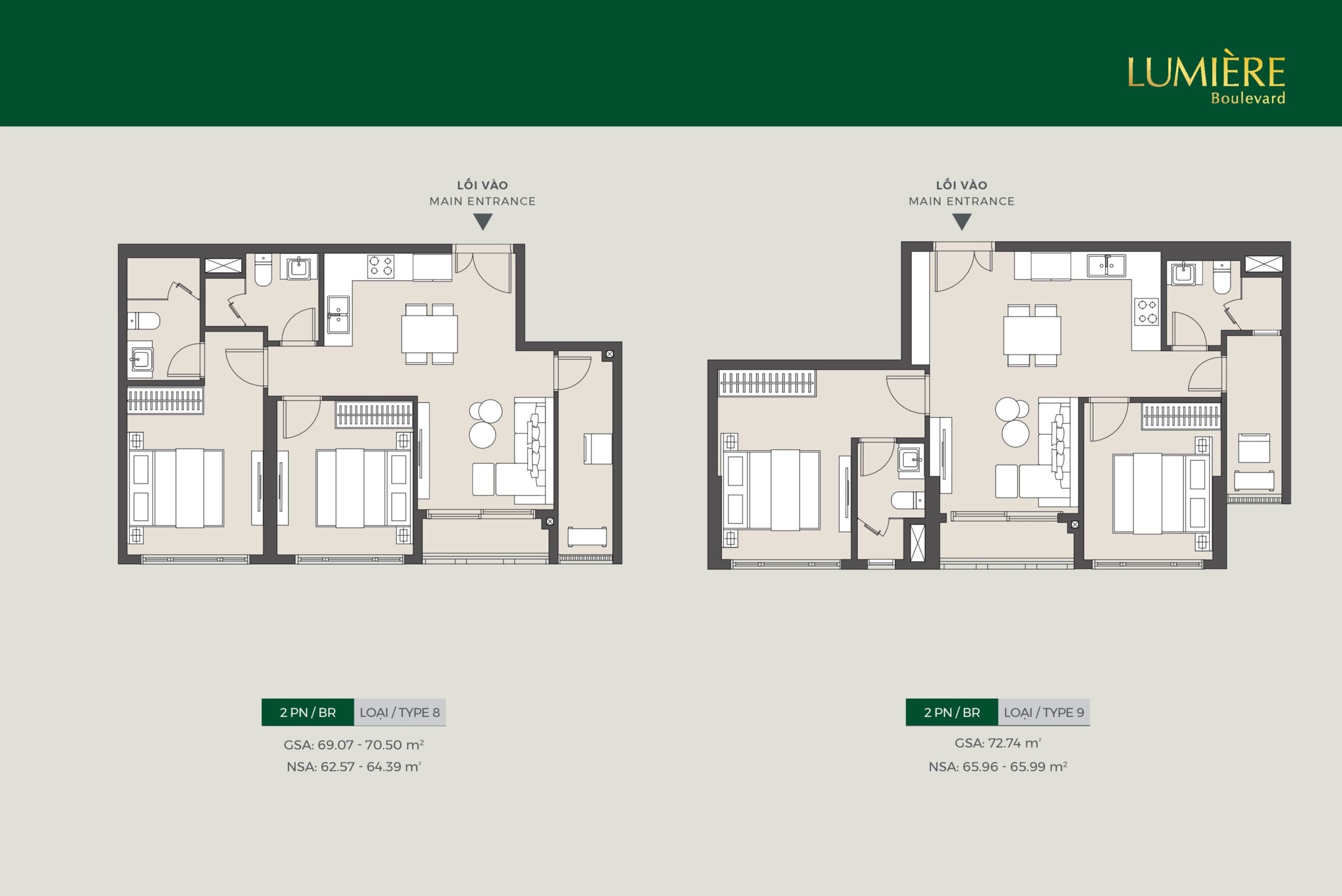 Layout Mặt Bằng Chi Tiết Căn Hộ 2 Phòng Ngủ Lumiere Boulevard Bán Và Cho Thuê Căn Hộ 2pn Kho Lumiere Boulevard Masterise Homes Quận 9 Scaled