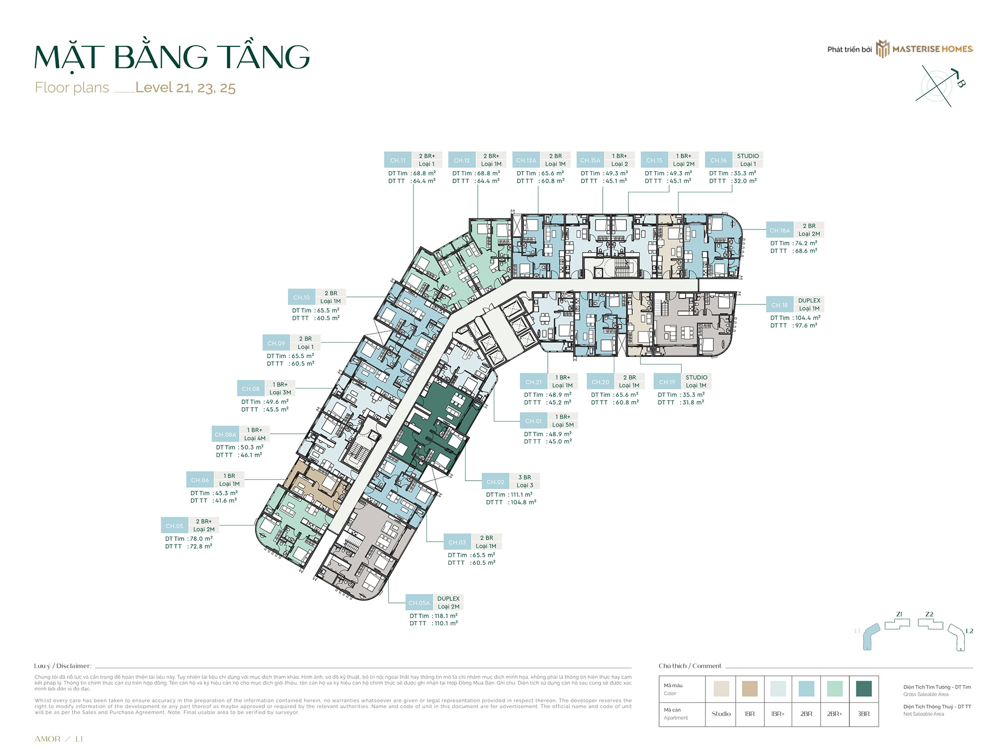Mat Bang Tang 21 23 25 Toa Amor Lumiere Springbay