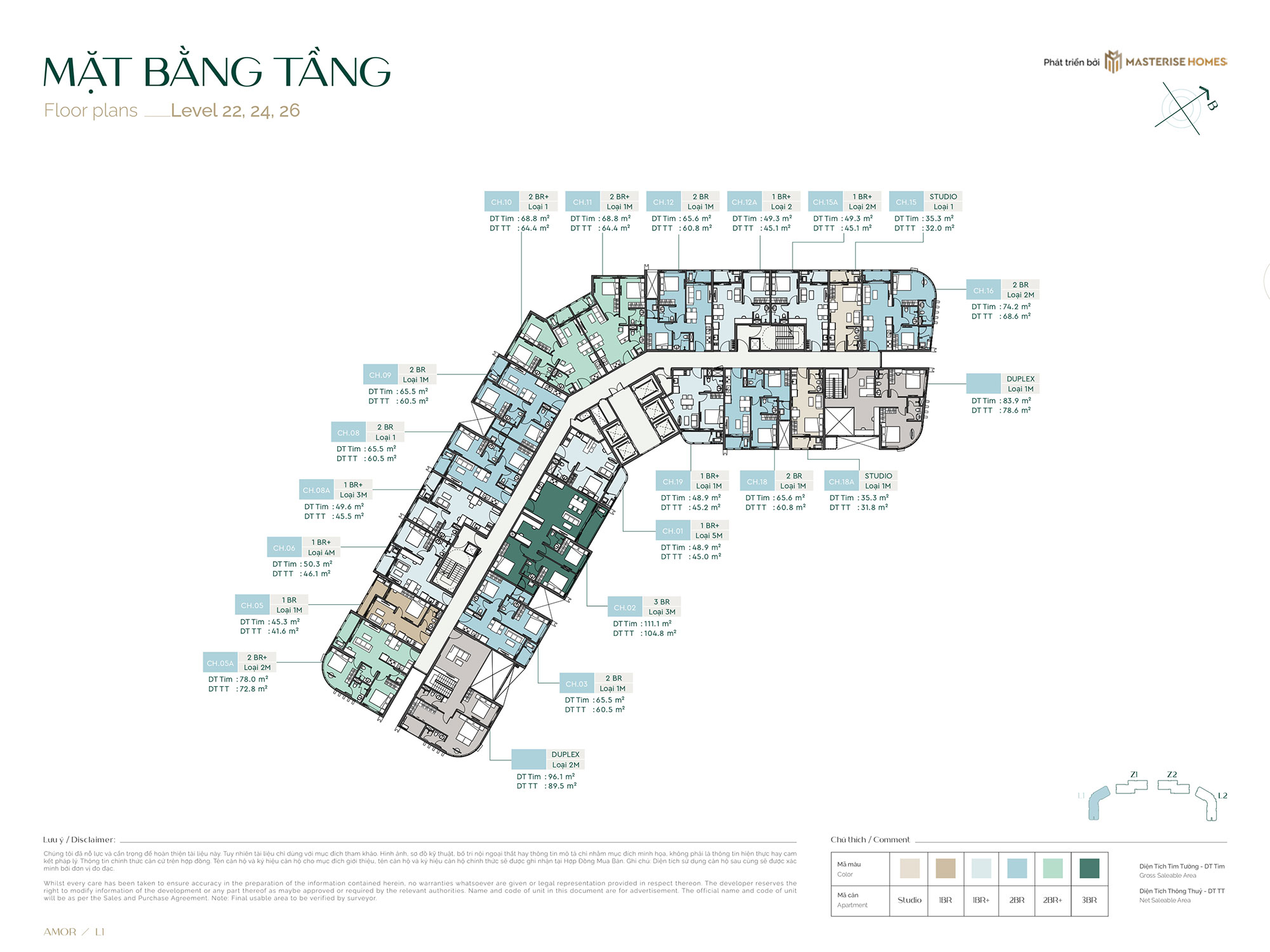 Mat Bang Tang 22 24 26 Toa Amor Lumiere Springbay