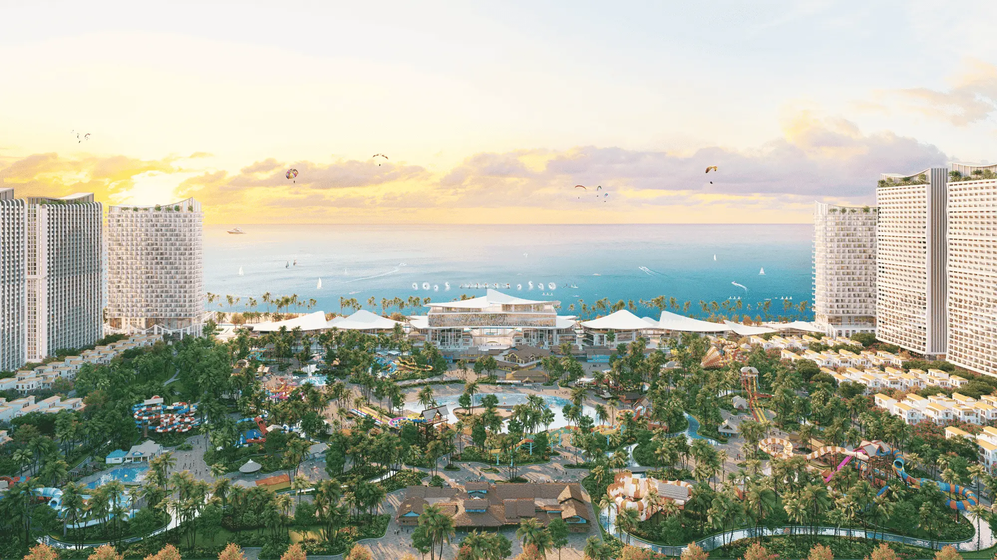 He Thong Tien Ich Blanca City Thanh Pho Trang Ben Bo Dai Duong Voi Sun World Cong Vien Xanh Va Bai Bien Rieng 1km