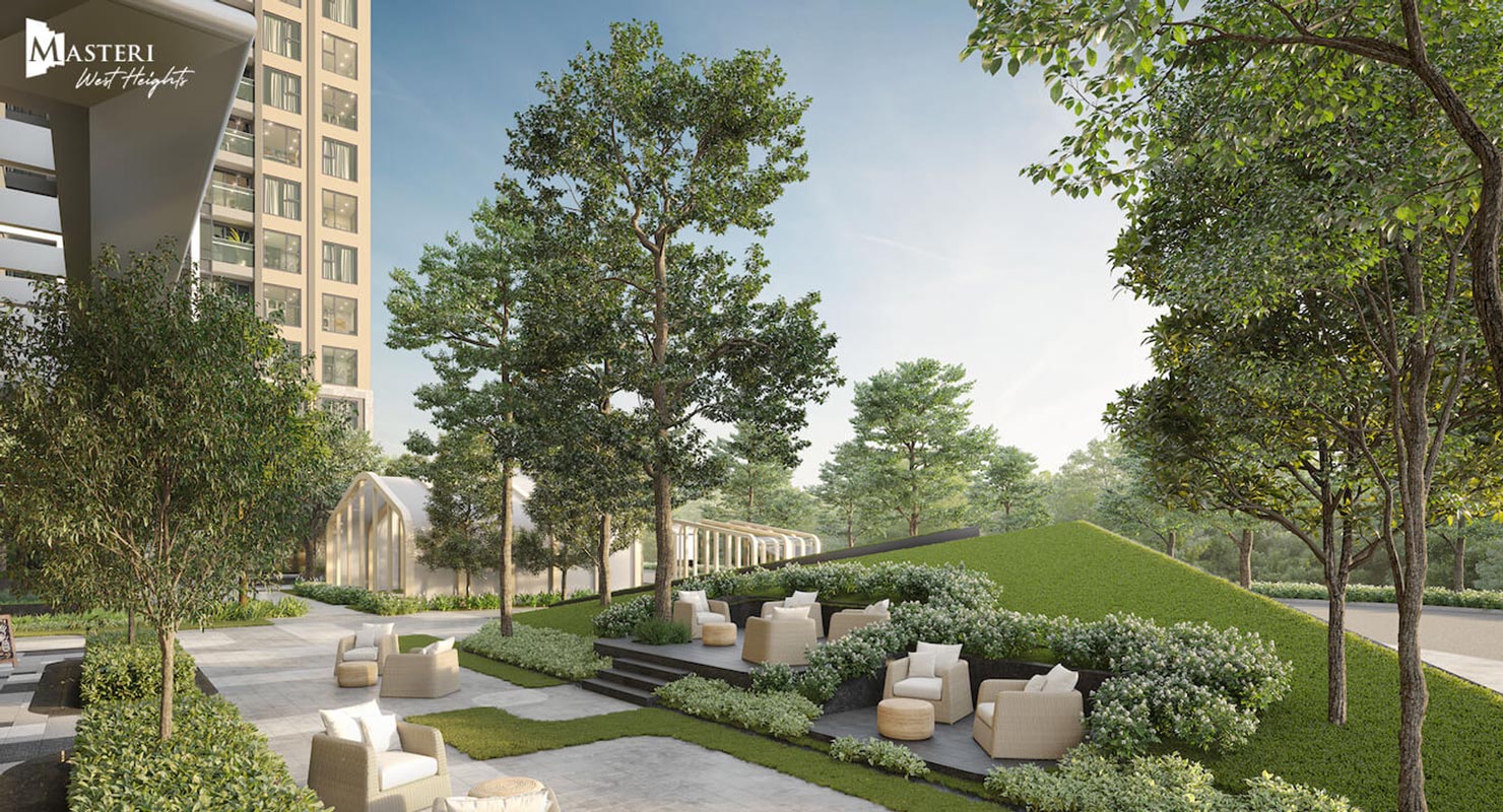 Masteri West Heights_Lounge Thu Gian NGoai Troi