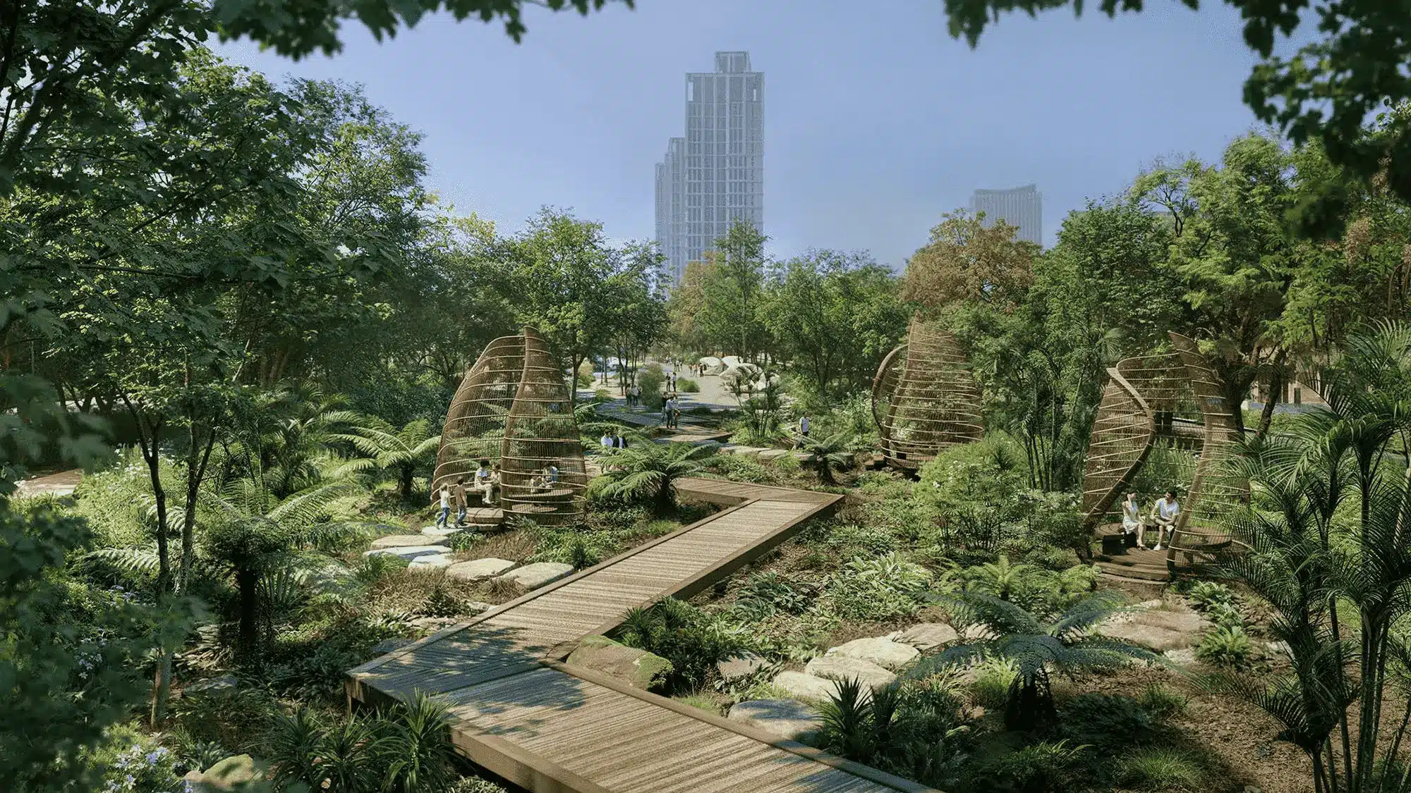 Vuon Nhiet Doi Voi Nha La Hinh Non Truyen Thong Cau Go Uon Luon Qua Suoi Nho Tao Khong Gian Thien Dinh Yen Binh